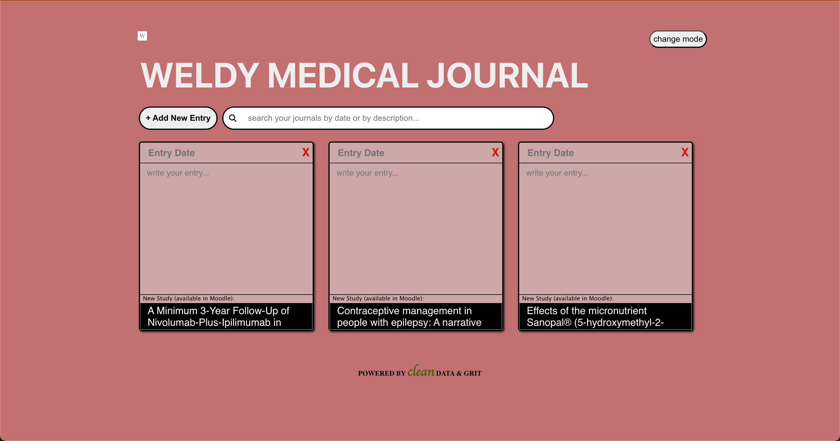 Weldy Medical Journal Home Page